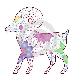 Aries zodiac sign gradient