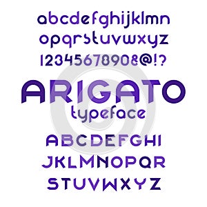 Arigato typeface set photo