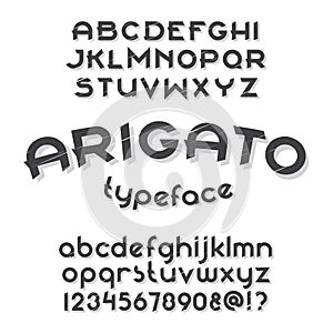 Arigato typeface set photo