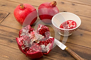 Arils of a pomegranate