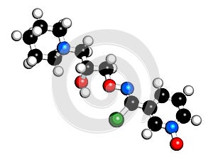 Arimoclomol drug molecule. 3D rendering.