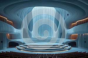 the ariston theater in sanremo festival futuristic scenography Generative AI