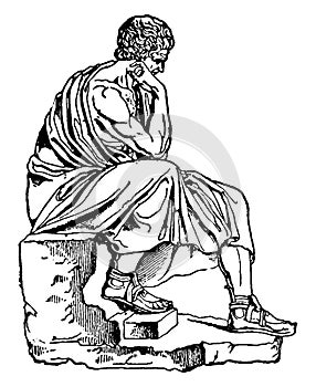 Aristotle, vintage illustration