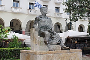 Aristotle sitting in Thessaloniki