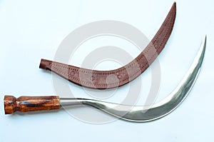 arit or celurit the traditional weapon from east java indonesia.