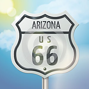 arizona 66 route sign. Vector illustration decorative design