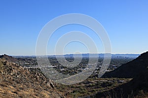 Arizona Capital City of Phoenix as seen from North Mountain in Late Afternoon