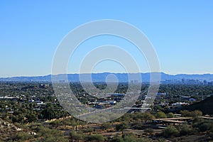 Arizona Capital City of Phoenix from North Mountain in Late Afternoon