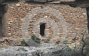 Arizona- Close Up of a Pre-Columbian Sinagua Cliff Dwelling