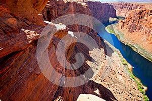 Arizona Colorado river on Page before Horseshoe Bend