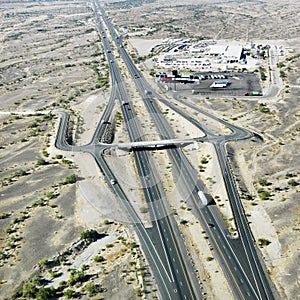 Arizona desert interstate.