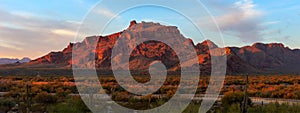 Arizona desert landscape at sunset