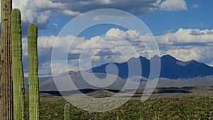 Arizona Desert Mountain shadowed by clouds