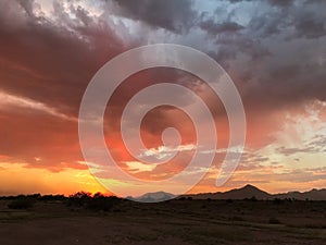 Arizona desert sunset