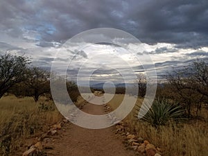 Arizona Desert Under Ominous Sky