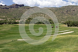 Arizona golf course scenic landscape and home