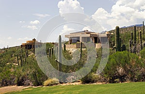 Arizona golf course scenic landscape and homes