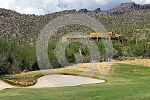 Arizona golf course scenic landscape and homes