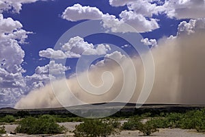 Arizona Haboob Sandstorm with cloudy sky