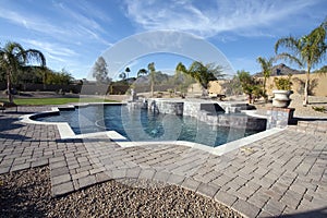 Arizona mansion pool and patio