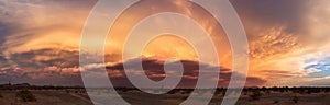 Arizona monsoon sunset panorama photo