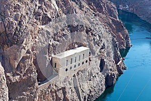 Arizona powerhouse at Hoover Dam near Lake Mead