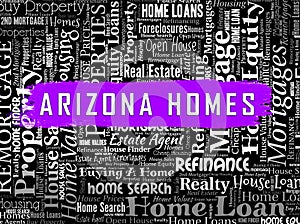Arizona Property Wordcloud Shows Real Estate Broker In Az 3d Illustration
