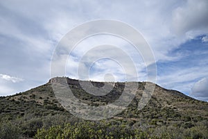 Arizona rugged mountain landscape in afternoon