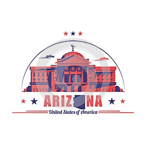 arizona state capitol building. Vector illustration decorative design