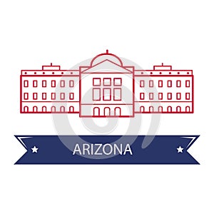 Arizona state capitol. Vector illustration decorative design