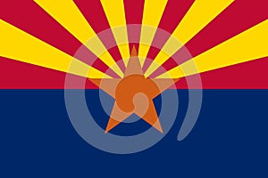 Arizona State Flag. America. USA