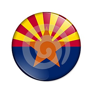 Arizona state flag badge button