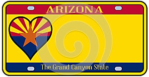 Arizona State License Plate