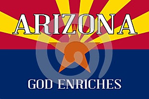 Arizona State Motto Flag