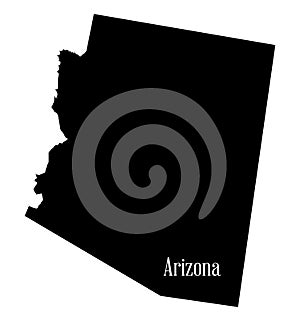 Arizona State Silhouette Map