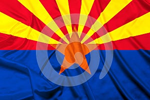 Arizona state silk flag