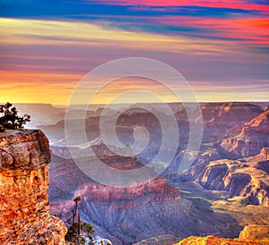 Arizona sunset Grand Canyon National Park Yavapai Point photo