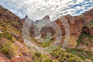 Arizona--Superstition Mountain Wilderness-Lost Dutchman State Park-Siphon Draw Trail,