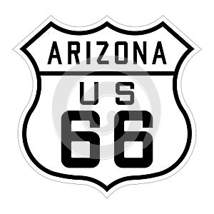 Arizona us route 66 sign