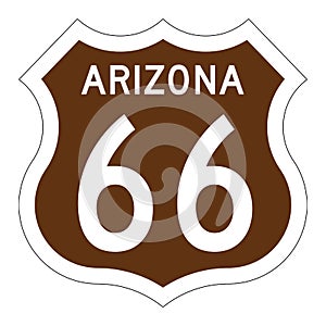 Arizona us route 66 sign