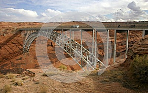 Arizona USA - November 30, 2009: Iron Bridge over the Colorado River near the Hoover Dam, Glen Canyon
