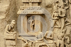 Arjuna`s Penance at Mahabalipuram, Tamil Nadu,India,Asia