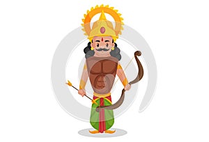 Arjuna Vector Cartoon Character Illustration