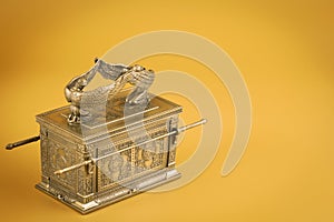 Ark of the Covenant on a Dramatic Gold Background