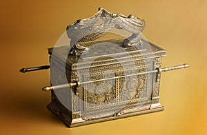 Ark of the Covenant on a Dramatic Gold Background