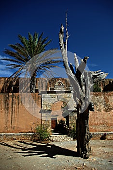 The Arkadi Monastery entrance to the courtyard