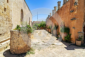 Arkadi monastery on the island of Crete (Greece)