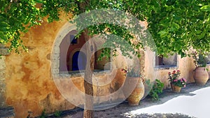 Arkadi monastery on the island of Crete (Greece)