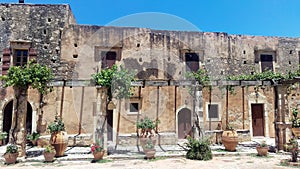 Arkadi monastery on the island of Crete (Greece)