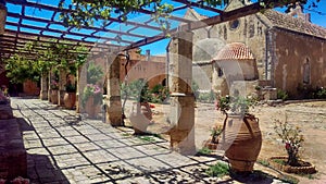 Arkadi monastery on the island of Crete (Greece)